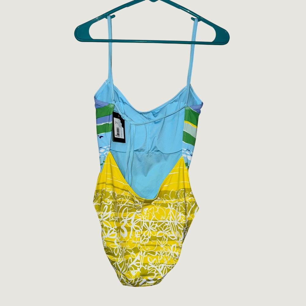 Kate Spade New York Beach Scene Tie Back One Piece Swimsuit Multi S6D539 Medium - Picture 5 of 7